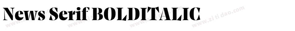 News Serif BOLDITALIC字体转换